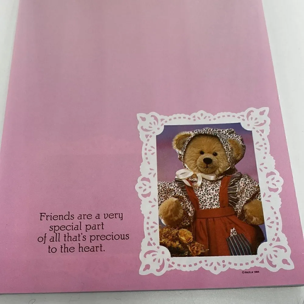 Teddy Bear Hugs and Hellos Vintage 1994 Stationary Paper Pad Tablet